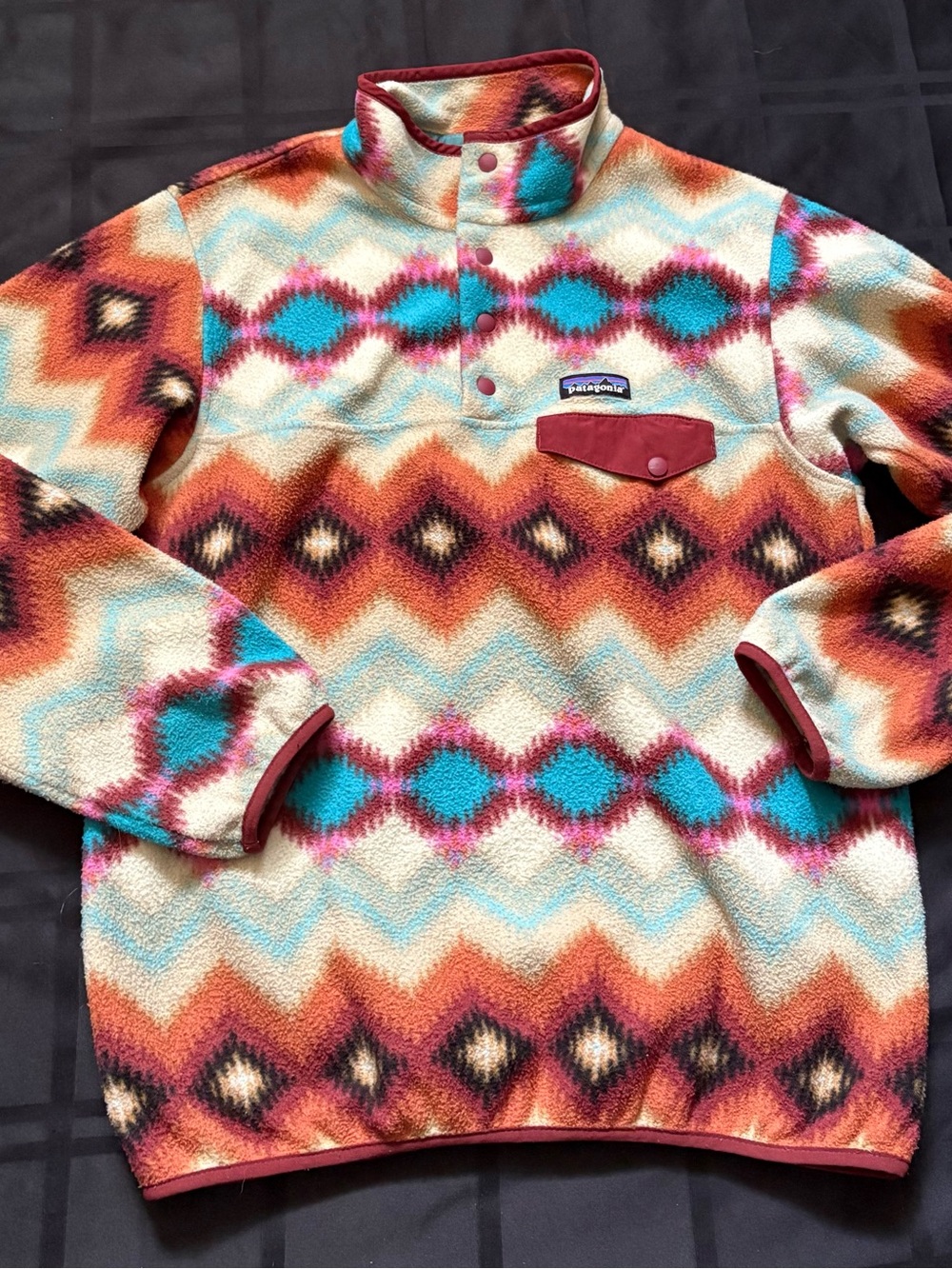 Patagonia Synchilla Snap-T Fleece Pullover Medium Geometric Southwestern